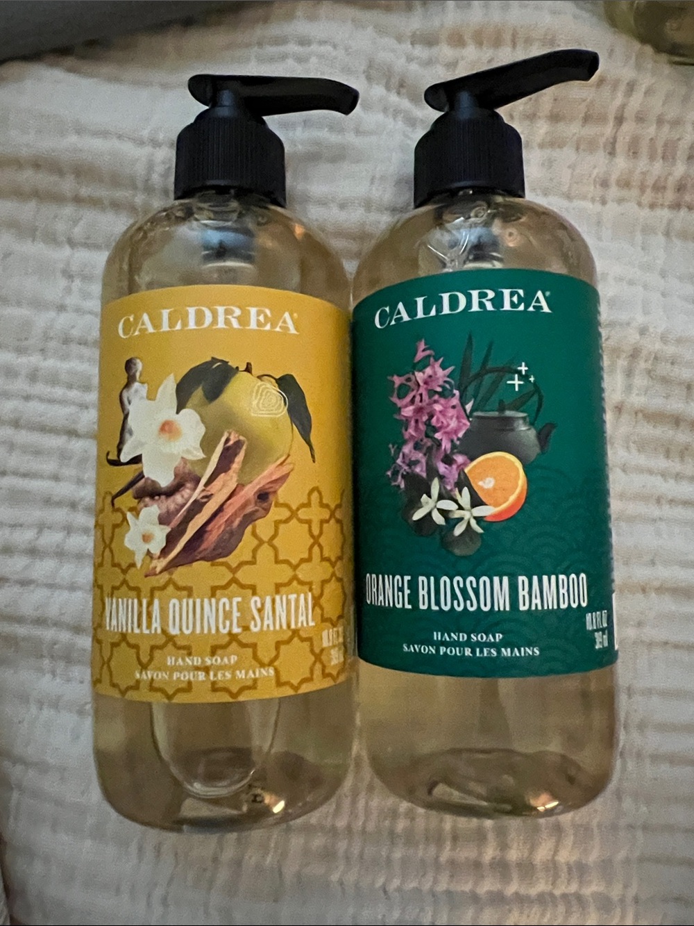 Caldrea 2 Hand Soaps - Vanilla Quince Santal & Orange Blossom Bamboo